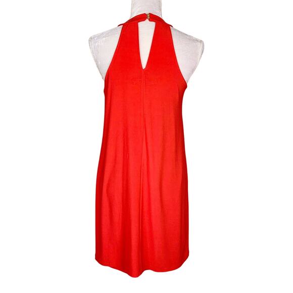 Cynthia Steffe Emerson Sleeveless Halter Dress S Small Red Persimmon - Picture 3 of 12